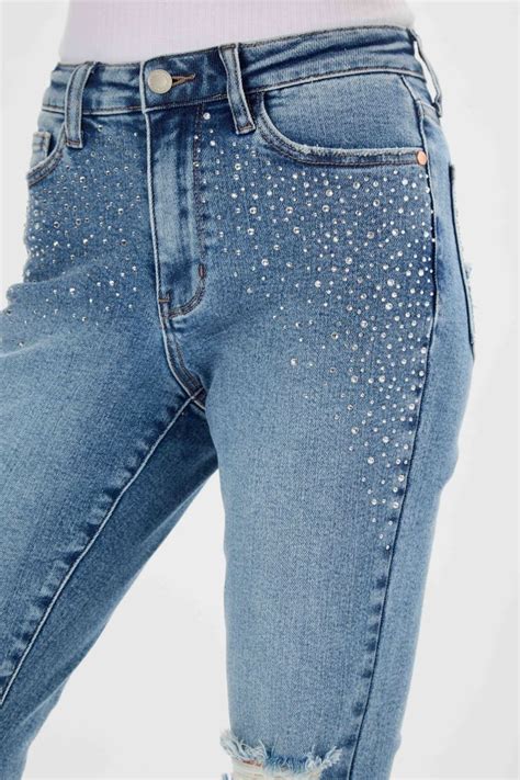 gucci rhinestone jeans